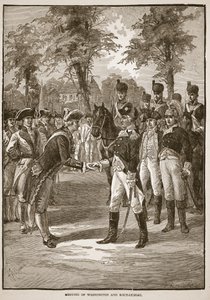 Encontro de Washington e Rochambeau, pub. 1896 de Alfred Rudolph Waud