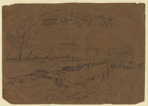 Destruição de ferrovias como arte militar de Alfred Rudolph Waud