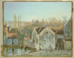 Um cantinho de Moret-sur-Loing de Alfred Sisley