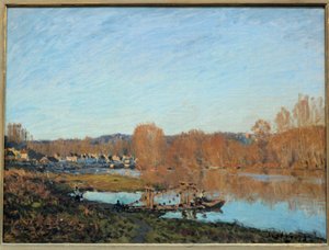 Outono nas margens do Oise em 1873 Pintura de Alfred Sisley (1839-1899) 1873 Montreal, museu de belas artes de Alfred Sisley