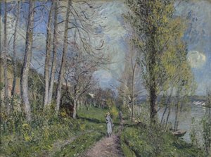 Bancos do Sena, c.1880-81 de Alfred Sisley