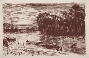 Bancos do Loing, perto de Saint-Mammès de Alfred Sisley