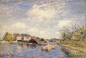 Bordas do Loing, 1885 de Alfred Sisley