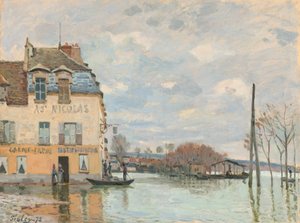 Inundação em Port-Marly de Alfred Sisley