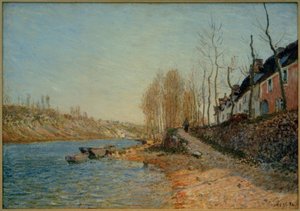 A cruz branca em Saint-Mammès de Alfred Sisley