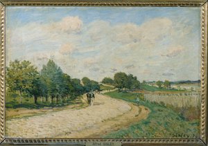 A estrada para Mantes ... de Alfred Sisley