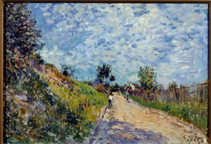 Landscape Painting by Alfred Sisley (1839-1899) 1870 Sun. 0,38x0,55 m Lyon, Musee des Beaux Arts de Alfred Sisley