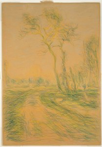 Paisagem com Árvores de Alfred Sisley