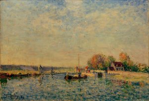 O Canal Loing de Alfred Sisley