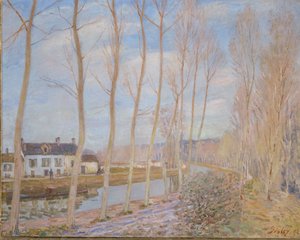 O canal de Loing de Alfred Sisley