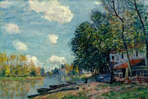 Moret - Bancos do Loing de Alfred Sisley
