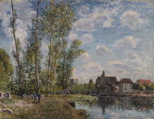 Moret, vista do Loing, tarde de maio de Alfred Sisley