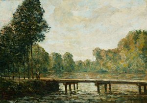 Pequena ponte sobre o Orvanne, 1890 de Alfred Sisley