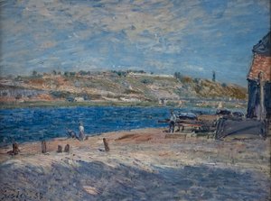 Margens do rio em Saint-Mammès de Alfred Sisley