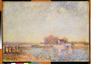 Cena do rio com patos, 1881 de Alfred Sisley