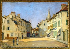 Rue de la Chaussee em Argenteuil de Alfred Sisley