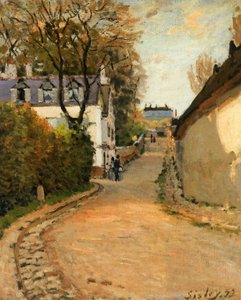 Rue de la Princesse, Louveciennes, olhando para Norte, c.1873 (óleo sobre tela) de Alfred Sisley