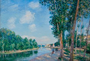 Saint Mammes, Junho Sol - Pintura de Alfred Sisley (1839-1899) de Alfred Sisley