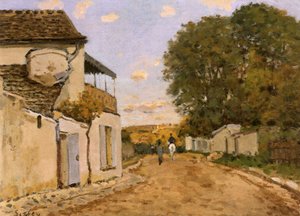 Rua em Louveciennes (Rue de la Princesse), c.1873 (óleo sobre tela) de Alfred Sisley