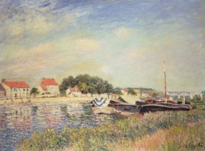 Os bancos do Loing em Saint-Mammes, 1885 de Alfred Sisley