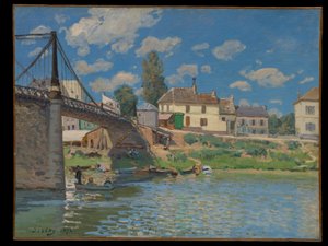 A ponte de Villeneuve-la-Garenne de Alfred Sisley