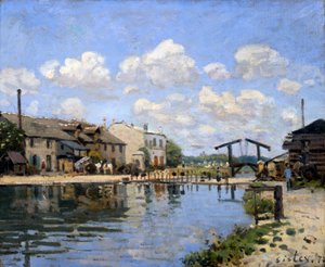 O Canal Saint-Martin, Paris, 1872 de Alfred Sisley