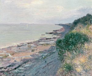 A falésia em Penarth, à noite, na maré baixa de Alfred Sisley
