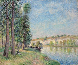 O Loing em Moret; Le Loing a Moret, 1885 de Alfred Sisley