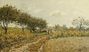 O caminho no campo; O Caminho no Campo, 1876 de Alfred Sisley