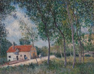 A estrada de Moret para Saint-Mammès, 1883-85. de Alfred Sisley