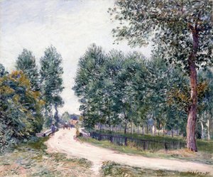 O Caminho de Saint-Mammes - De manhã de Alfred Sisley