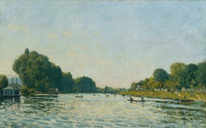 O Sena em Bougival; La Seine a Bougival, 1872 de Alfred Sisley