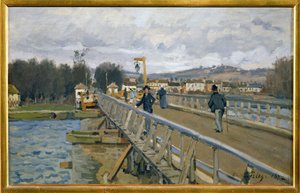 A ponte pedonal de Argenteuil de Alfred Sisley