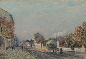 Uma rua em Marly, 1876 de Alfred Sisley