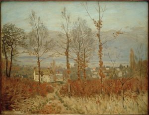 Vista do Louveciennes no outono de Alfred Sisley