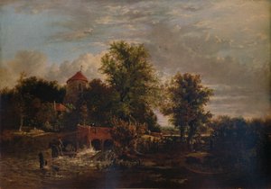 Porta Slucie no rio Western, c1832 de Alfred Stannard
