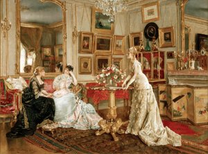 A. Stevens, a sala de escrita do pintor de Alfred Emile Stevens