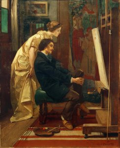 A. Stevens, o pintor e seu modelo