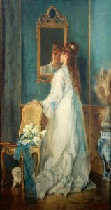 Alfred Stevens, garota na frente do espelho