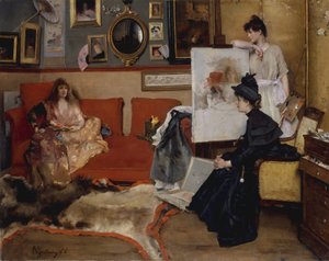 No estúdio, 1888. de Alfred Emile Stevens