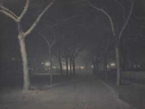 Uma Noite Gelada de Alfred Stieglitz