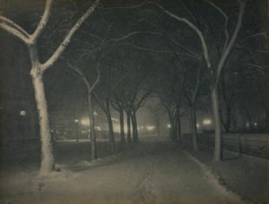 Uma noite gelada, Nova York de Alfred Stieglitz