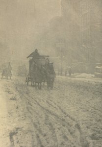 Trabalho de câmera: Inverno - Quinta Avenida, 1892. de Alfred Stieglitz