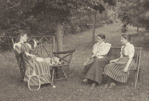 Emmy Obermeyer, Agnes Stieglitz e Flora Small em Oaklawn de Alfred Stieglitz