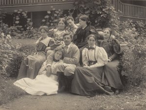 Ma, a tia Rosa, a Selma, a Ag, a Emmy, o Ralph Bernheim, o Hans Wetzler e a Minnie Wetzler, Lake George de Alfred Stieglitz