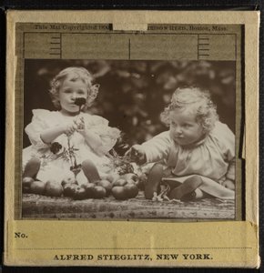 Sobrinhas - Flora segurando flor e Edwiges de Alfred Stieglitz