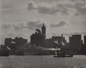 O Edifício Singer visto do rio Hudson de Alfred Stieglitz
