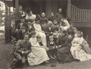 A família Stieglitz em Oaklawn, Lake George de Alfred Stieglitz