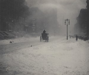 A tempestade de neve, Nova Iorque de Alfred Stieglitz
