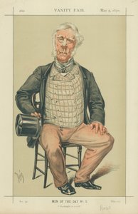 Almirante Rous, Tão direto quanto um junco, 7 de maio de 1870, desenho animado da Vanity Fair